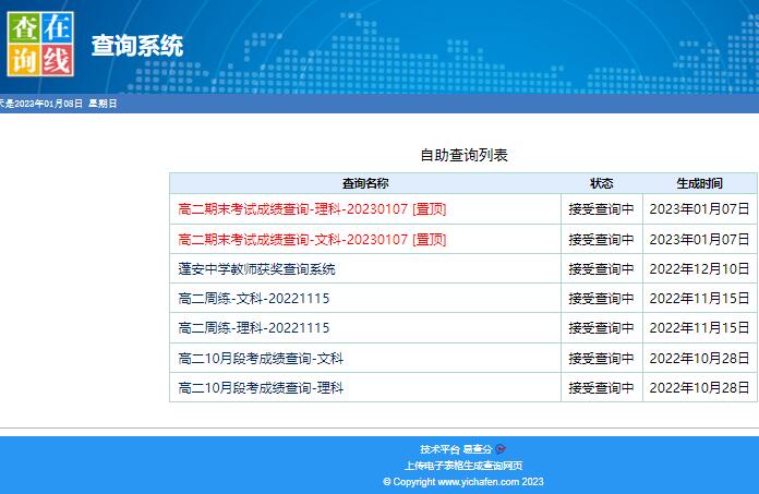 蓬安中学高二期末考试成绩查询926332.yichafen.com(图1)