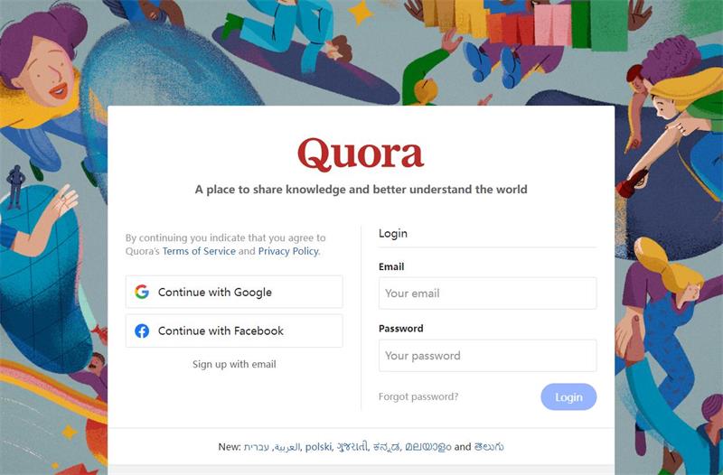 Quora官网入口地址https://www.quora.com知识问答社区平台(图1)