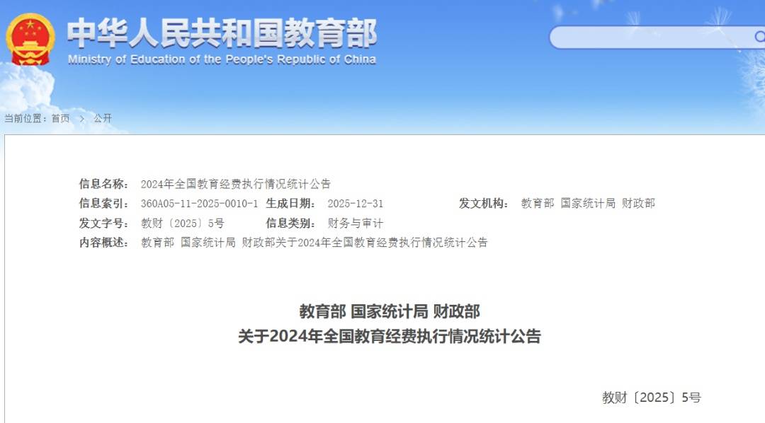 国家教育经费账单发布：2024年全国教育经费总投入为68899.24亿元 (pic1)